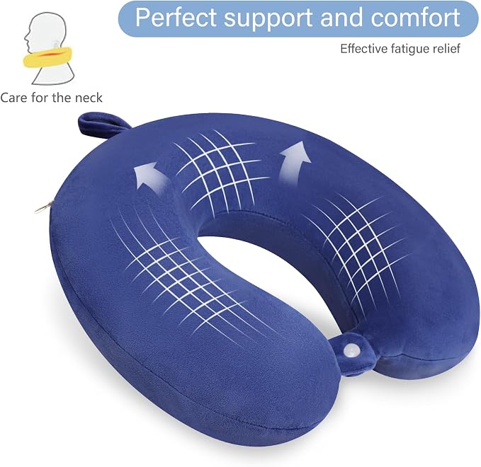 Travel Pillow Neck Pillow for Airplanes Memory Foam Neck Pillow for Traveling, Car, Home, Flight Portable Pillow for Sleeping Provide Head Neck Support Rest - Image 4