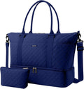 HOTOR Travel Duffel Bag - Weekender Bags for Women, Carry On Gym Tote Bags | with Toiletry Bag & Shoe Compartment, Overnight Bag for Travel Essentials, Travel Accessories, Dark Blue, 13.4"×17.3"×7.9" by HOTOR