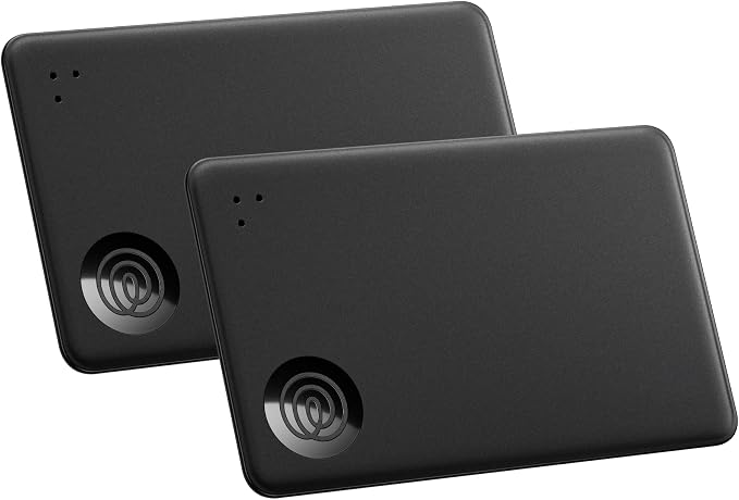 Life360 Tile Slim - Wallet Finder, Bluetooth Tracker and Item Locator for Luggage Tags, Passports and More. Both iOS and Android Compatible. Phone Finder. 2-Pack (Black) by Life360