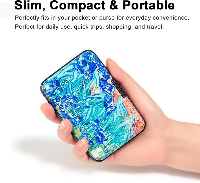 Credit Card Holder Small RFID Blocking Wallet Business Metal Slim Mini Aluminum Hard Case for Women Men - Image 3