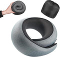 Travel Neck Pillow for Airplanes, Memory Foam Neck Pillow with Ergonomic 360° Support, Compact Design for Plane, Car & Office Travel Essentials, Gray by Asteraty