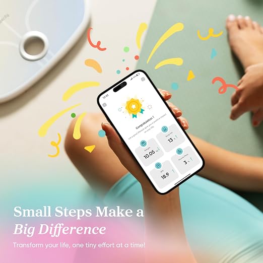 Etekcity Rechargeable Smart Scale for Body Weight, FSA Eligible, White | HSA eligible, tracks 13 metrics including BMI, body fat and muscle mass, with Secret Mode and Bluetooth app sync - Image 8