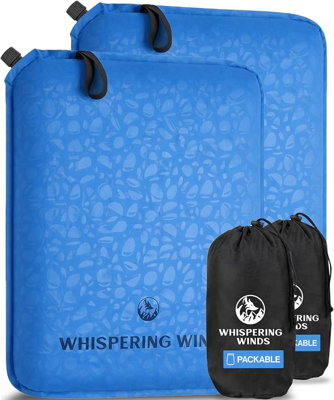 Whispering Winds Inflatable Seat Cushion | Comfortable & Packable Blow-up Foam Pad for Airplane Travel, Stadium Outdoors, Camping, Car & More by WhisperingWinds