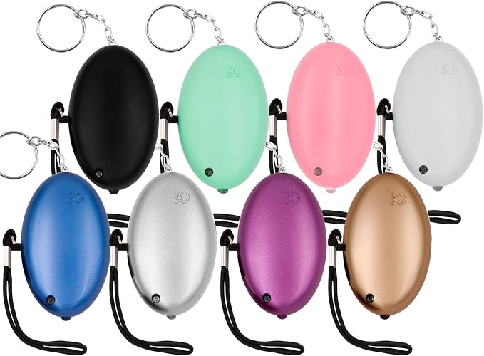 Safe Sound Personal Alarm, 8 Pack 140DB Personal Security Alarm Keychain with LED Lights, Emergency Safety Alarm for Women, Men, Children, Elderly - Image 2