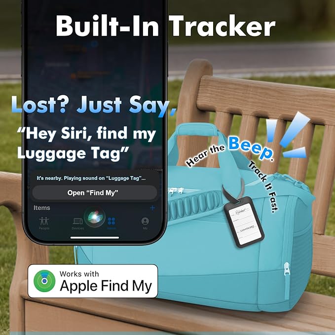 Hidden Luggage Tracker for iPhone, Apple Find My Luggage Tag | Wireless Rechargeable Suitcase Tracker & Luggage Locator, Waterproof Travel Tag for Checked Bags and Backpacks - Image 4