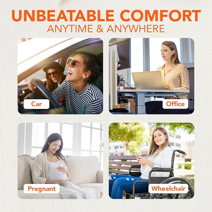Lofty Aim Car Seat Cushion, Comfort Memory Foam Car Cushions for Driving (Gray) - Image 6