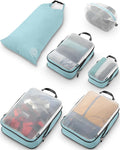 TRIPPED Travel Gear Large Compression Packing Cubes with Mesh 6-Piece Set | See-Through Mesh Organizers Maximize Space While Keeping Clothes and Travel Gear Organized and Easy to Find by TRIPPEDTravelGear
