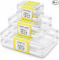 6 Pack Mixed Size White Clear Hard Shell Zipper Case, Diaper Bag Organizer Pouches, Water-Resistant Storage Bins for Board Games, Toys, Cables, Crafts, Toiletries, Travel, 2XL 2L 2S by Unknown