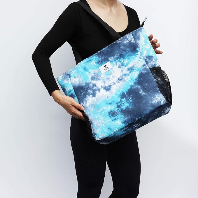 ESVAN Original Floral Water Resistant Large Tote Bag Shoulder Bag for Gym Beach Travel Daily Bags Upgraded - Image 2