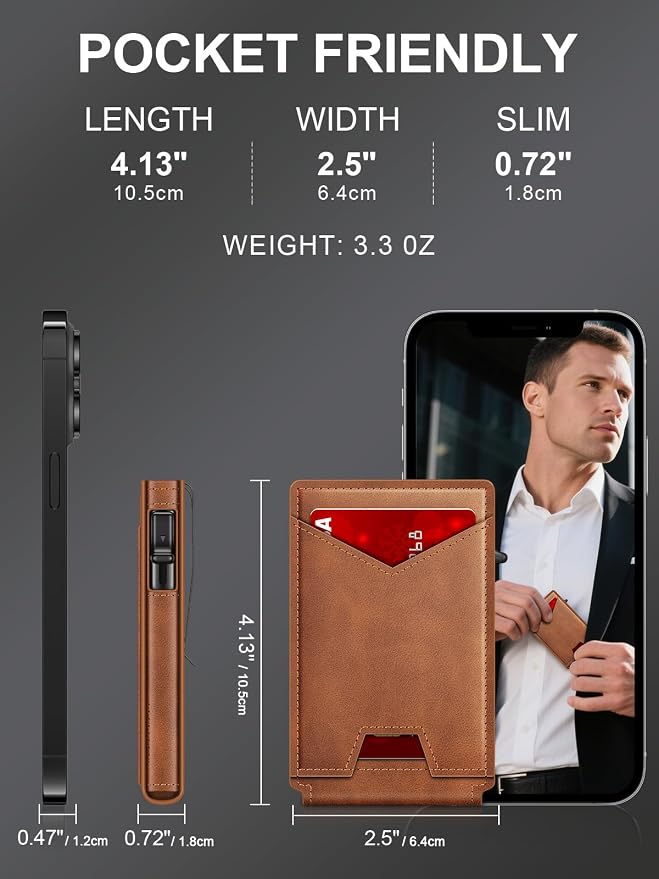GHUKY Wallet for Men RFID Wallet with Money Clip, Slim Pop Up Card Holder for 10-12 Cards, Minimalist Smart Credit Card Case with ID Window, Bifold Metal Wallet for Front Pocket, Gifts for Men - Image 6