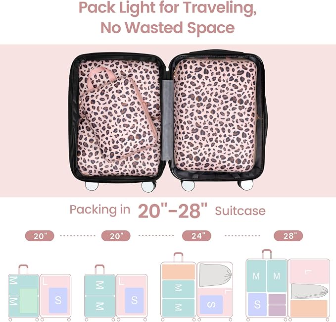 Cambond Compression Packing Cubes for Travel Women - Lightweight Luggage Organizers Bag Packing Cubes for Carry on Suitcases - Image 5