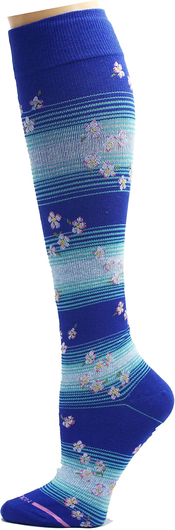 Dr. Motion 3 Pairs Light Summer Bright Fun Graduated Compression Women's Knee-Hi Socks - Image 3