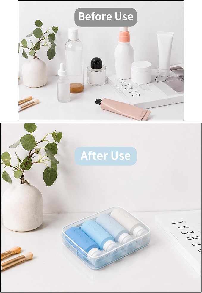 Gemice Travel Bottles for Toiletries, Tsa Approved Travel 6oz Size Containers with Clear Bag, BPA Free Leak Proof Travel Tubs Refillable Liquid Travel Accessories for Cometic Shampoo Lotion - Image 7