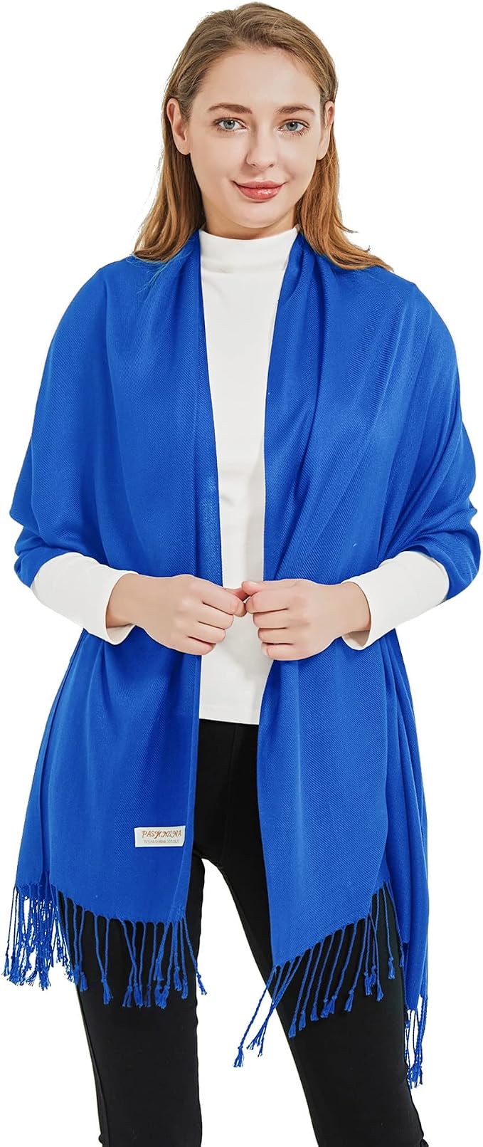 Soft Silky Pashmina Shawl Wraps Solid Colors Scarf for Wedding Evening Dresses - Image 5