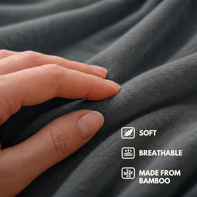 16-in-1 Compact Travel Blanket with Bag – Reversible, Ultra Soft Bamboo Airplane Blanket with Hidden Pocket – Packable for Flights & Travel Essentials (Semi-Weighted, Double Layer) - Image 7