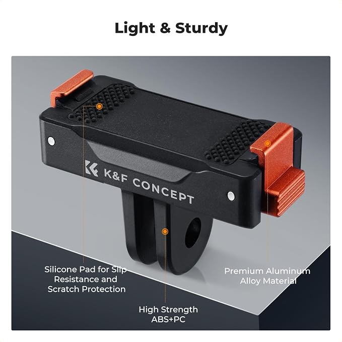 K&F CONCEPT 2 Pack Magnetic Adapter Mount for DJI Osmo Nano/Osmo Action 6 | Quick Release Extension Base Bracket with 1/4" Adapter/Quick-Release Buckle for Tripod, Action Camera Vlog Accessories PP09 - Image 4