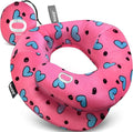 BCOZZY Kids Travel Neck Pillow (3-7 Y/O)- Patented Soft Toddler Pillow for Head & Chin Support in Car Seat, Airplane, and Road Trip Sleeping. Adjustable Size. Fully Washable. Carry Bag. Small, Hearts by BCOZZY