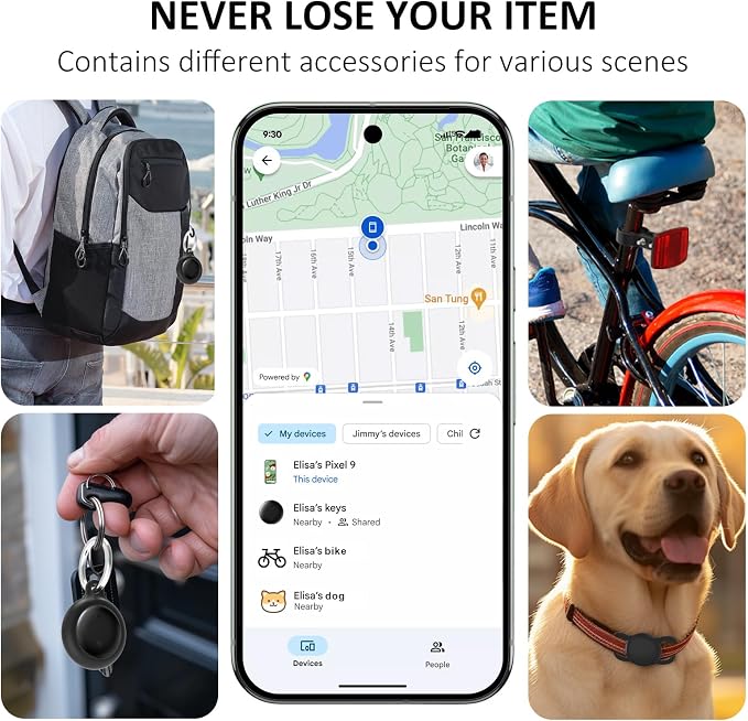 Bike Tracker for Android, Android Airtag Compatible with Google Find My Device App, Replaceable Battery Item Finder, Tracker Tag for Keys, Suitcase, Backpack, Wallet, Luggage (for Bike) - Image 5