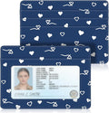 FINTIE Slim Minimalist Front Pocket Wallet RFID Blocking Credit Card Holder | Card Cases with ID Window for Men Women, navy heart by Fintie