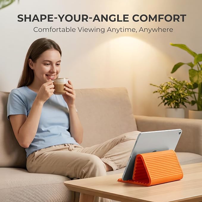 2026 Airplane Phone Holder, Flexible Silicone Portable Phone Stand | Foldable for Desk Bed Office, Travel Essentials Hands Free Mount for iPhone Tablet Laptop,Anti-Slip & Scratch-Resistant - Image 9