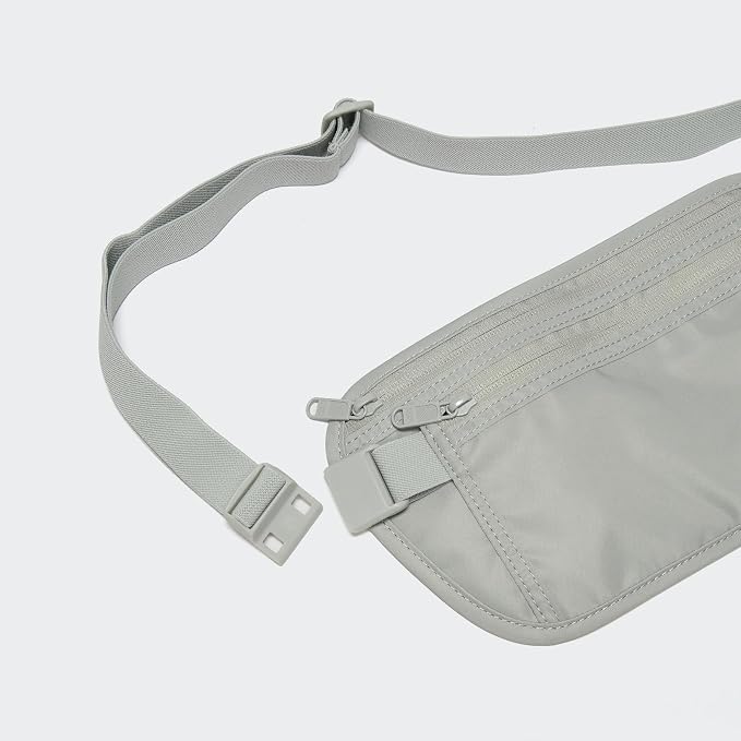 Pander RFID Blocking Travel Money Belt – Hidden Waist Pouch for Passport, Cash, Cards, Slim Belt Bag for Men and Women, Light Grey - Image 7