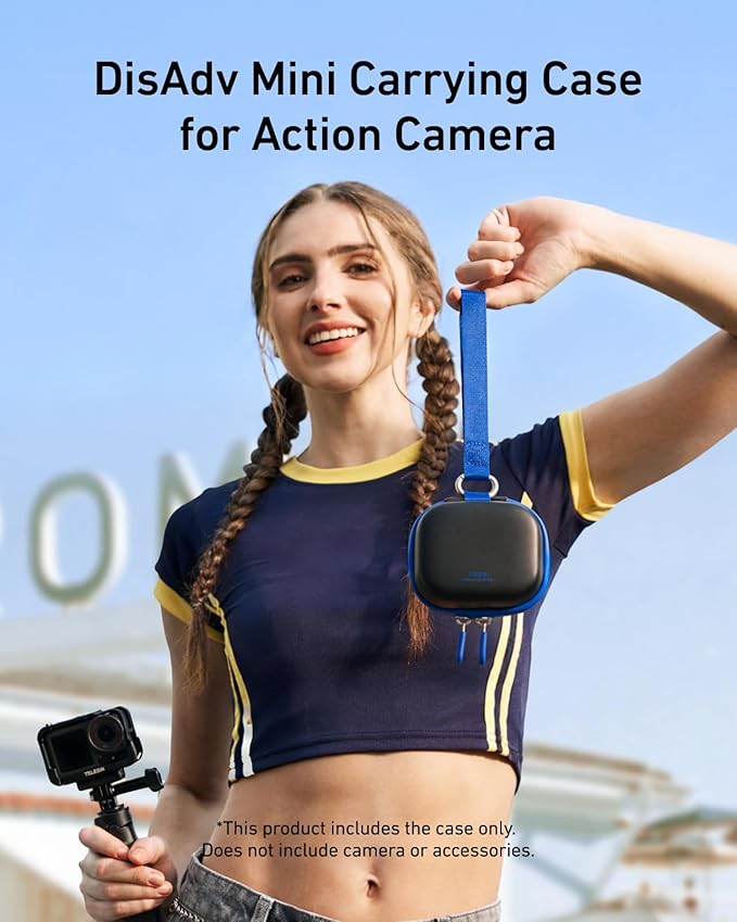 TELESIN DisAdv Portable Mini Carrying Case for HERO/Ace Pro/OSMO/360 Camera | Xtra Edge Pro Action Camera Bag, Waterproof Hard Shell Travel Storage Case for Action Cameras and Accessories, Black - Image 2