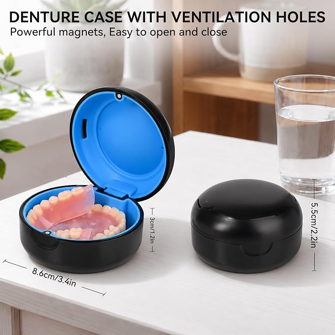 Portable Vent Denture Bath Case, Soft Buffer Holder for Travel False Teeth | Safe material, removable silicone pad for hygienic use, multi-scene use, pocket fit for home, journeys & daily oral storage - Image 2
