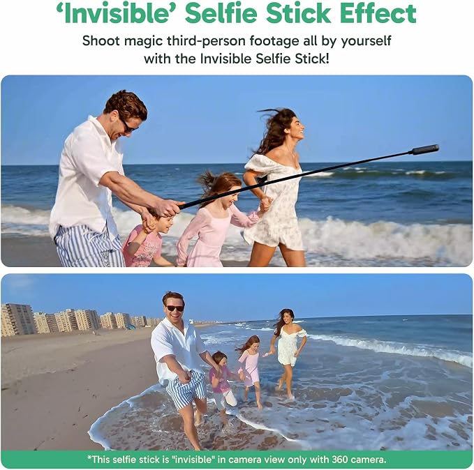 AKASO 47.2"/120cm Invisible Selfie Stick for 360 Action Camera | Aluminum Alloy Invisible Pole for Insta360, DJI Osmo 360, GoPro Hero, AKASO 360/EK7000/EK7000 Pro, Brave 4/7 LE Action Camera - Image 4
