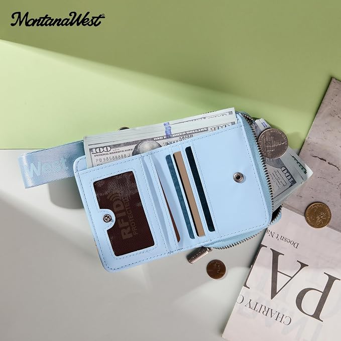 Montana West Small Wristlet for Women Female Ladies Wallet with Rfid Blocking Lining Minimalist Lightweight & Easy to Carry - Image 5