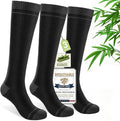 SONORAN Bamboo Viscose Compression Socks for Women & Men (3 Pairs) 15-20 mmHg Knee High Support for Nurses, Travel, Pregnant by Sonoran