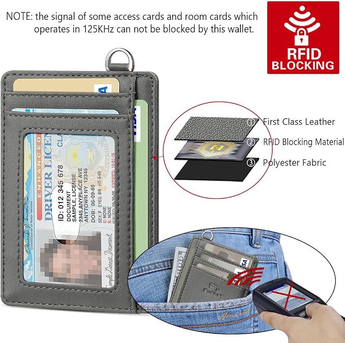 FurArt Slim Minimalist Wallet RFID Credit Card Holder for Men | slim minimalist compact rfid id window thin - Image 5