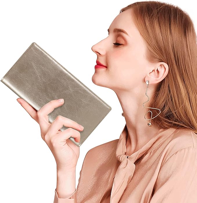 Ultra Slim Thin Leather Women Wallet RFID Blocking Credit Card Holder Bifold Long Ladies Billfold - Image 8