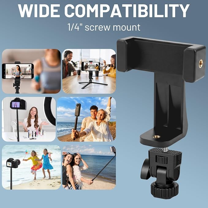 Phone Tripod,28-inch Extendable Selfie Stick,Portable Phone Tripod,Ideal for Cooking,Crafts,Live Streaming,vlogging,and Video Recording,Compatible with iPhone and Android Smartphones - Image 2