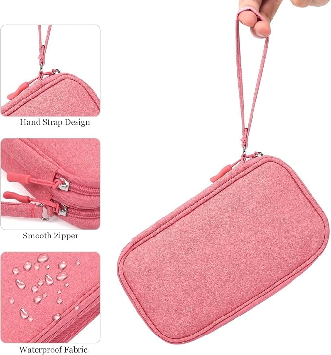 CAOODKDK Electronic Organizer Travel USB Cable Accessories Bag/Case,Waterproof for Power Bank,Charging Cords,Chargers,Mouse,Earphones Flash Drive - Image 8