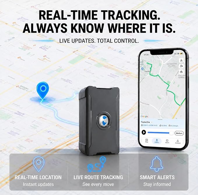GPS Tracker for Vehicles, Long Battery Life Tracker Device for Trailers | Subscription Required, Geo-Fence, Unlimited Updates, Magnetic, 10S Real-Time Tracking Devices for Cars Hidden, - Image 6