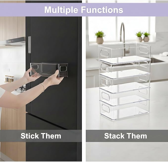 MGY 4Pack Clear Magnetic Baby Bottle Organizer for Refrigerator, Space-Saving Storage for Baby Bottles,Bottle Organizer for kitchen - Image 7