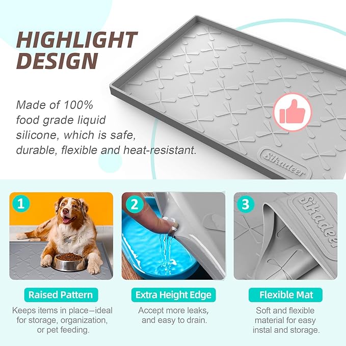Waterproof Under Sink Mat Silicone 25"x19", Kitchen Cabinet Liner | BPA-Free Silicone Mat with Raised Lip Protects Cabinets from Leaks, Versatile Home Organizer for Bathroom, Pets, Boots, Floor - Image 4