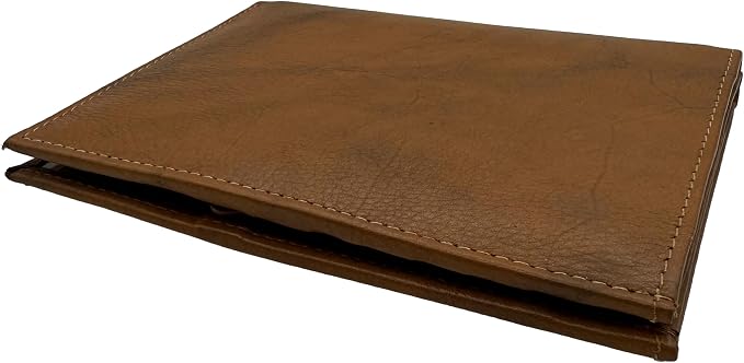 Antique Saddle RFID Genuine Leather Passport Wallet - Image 8