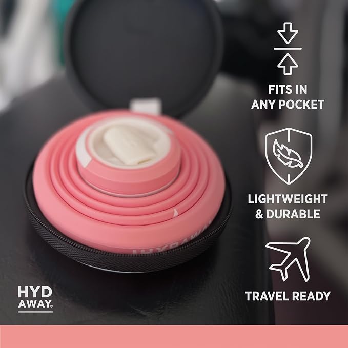HYDAWAY 25oz Collapsible Water Bottle, Packable Leakproof for Travel | Large capacity design. Folds flat for carry-ons, day bags, hiking packs. Leakproof, BPA-free. - Image 4