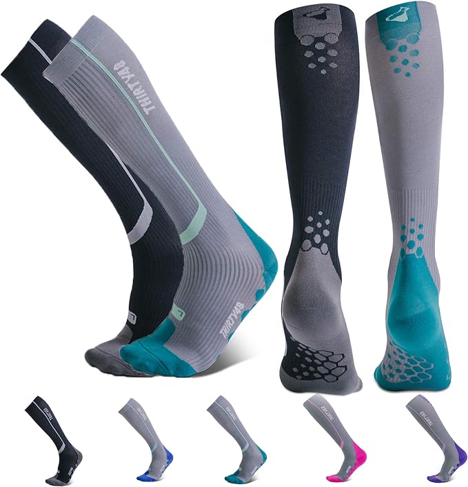 Thirty48 Elite Compression Socks Women & Men Graduated 20-30mmHg for Running, Athletic, Flight Sock - Performance & Recovery by Thirty48