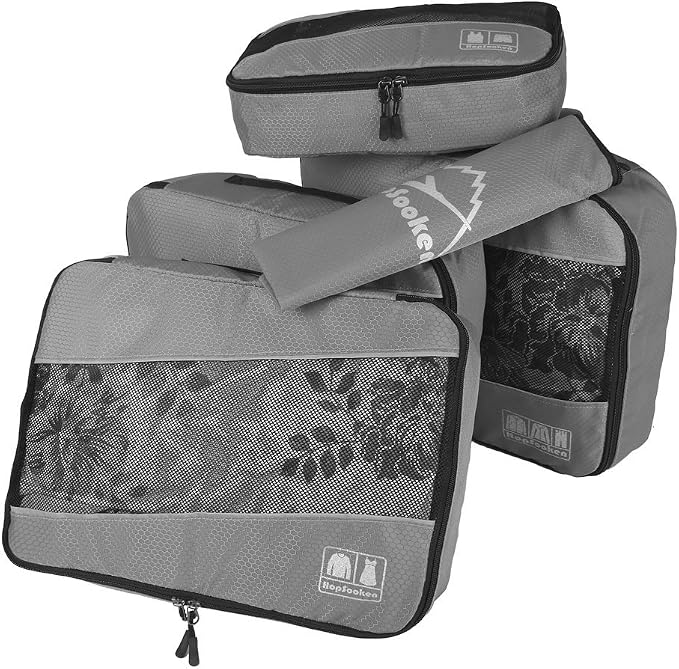5 Set Packing Cubes for Travel Large Suitcase Luggage Organizer Bags Travel Accessories Vacation 4 Cubes 1 Laundry Pouch Bag - Image 3