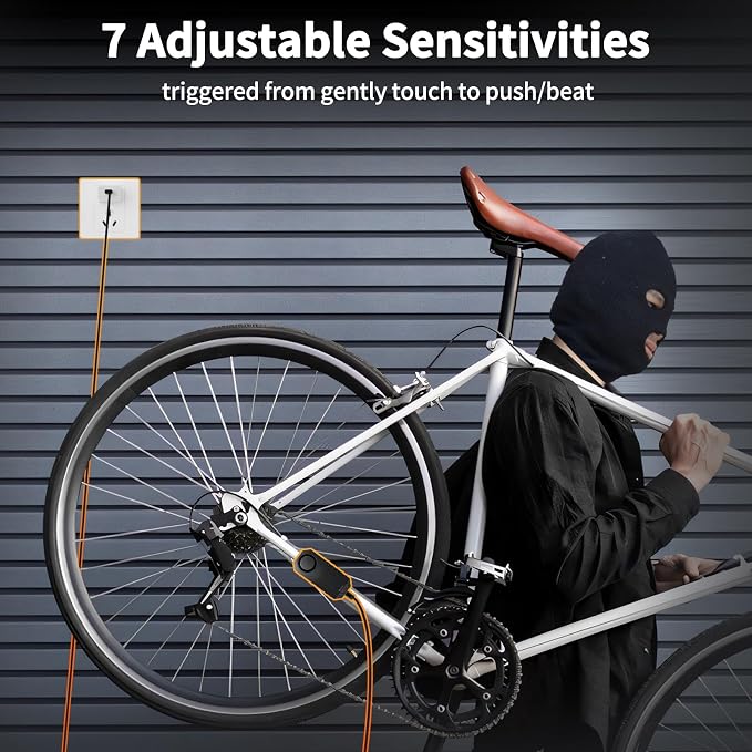 WSDCAM 113dB Wireless Bike Alarm with Remote, Rechargeable Bicycle Alarm System Anti Theft, IP65 Waterproof, 3 Volume Bike Alarms for E-Bikes, Motorcycles, Scooter, Outdoor Riding and Cycling Safety - Image 7