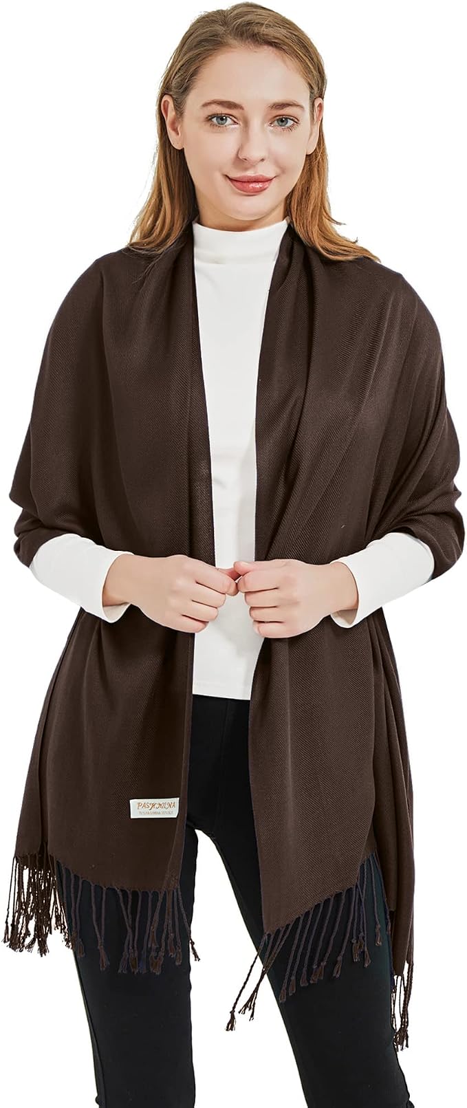 Soft Silky Pashmina Shawl Wraps Solid Colors Scarf for Wedding Evening Dresses - Image 4
