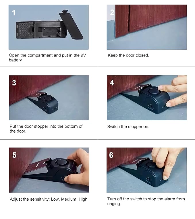All in one Original Trustella Heavy-Duty Portable Door Lock - Stainless Steel Security Tool for Enhanced Safety - Ideal for Home, Travel, Hotels, Apartments - Image 4