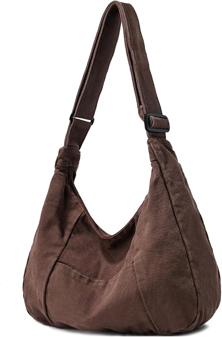Canvas Hobo Crossbody Tote Bag for Women and Men Messenger Bags | Canvas Tote Bag With Zipper,Canvas Crossbody Bag,Canvas Hobo Bag,Shoulder Bag for Women,Travel Work College Purse Handbag by Unknown