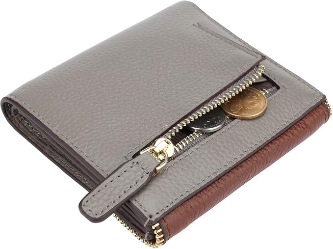 Ultra Thin Small Compact Leather Womens Girls Wallets RFID Blocking Credit Card Holder for Women - Image 3