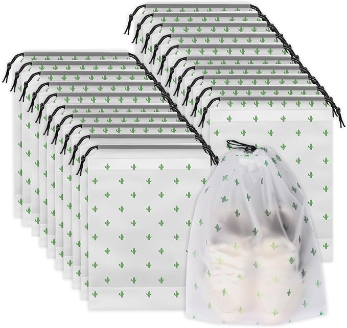 Shoe Bags for Travel, Waterproof Drawstring Shoe Bags for Packing | 15.7" x 11.8" Large Dustproof Portable Travel Shoe Storage Bags Travel Essentials Women and Men by Unknown