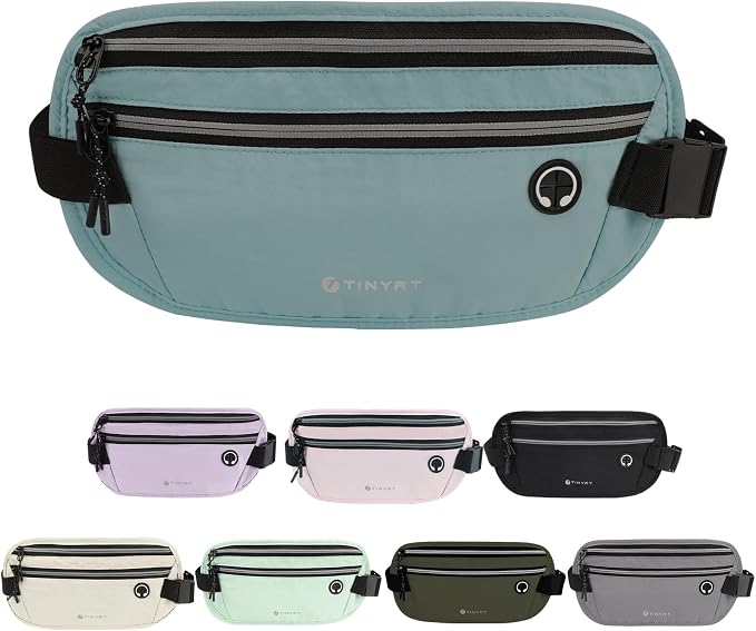 Slim Running Belt for Women Men Runners Fanny Packs With Phone Holder Hidden Pockets Exercise Waist Bag for Marathon Workout by Unknown