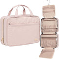 NISHEL Travel Toiletry Bag for women, Portable Hanging Organizer for Family-Sized Shampoo, Conditioner, Brushes Set, Makeup Accessories, Extra Large Size, Pink | for Travel-Sized Shampoo, Conditioner, Brushes Set, makeup Accessories, Extra Large Size, ... by NISHEL
