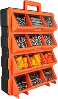 ULIBERMAGNET Tool Box Organizer,12-Compartment Portable Small Parts Organizer for Screws, Bolts,Nails,Washers, Wall-Mounted Hardware Storage Boxes for Garage, Truck, Workshop (Orange) by ULIBERMAGNET